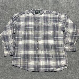 BRUT Shirt Mens Large Gray Plaid Flannel Button Front Long Sleeve Casual Top